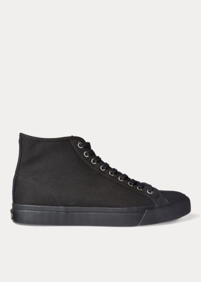 Zapatillas Ralph Lauren Hombre Negros - Mayport Canvas - IBSHV3674